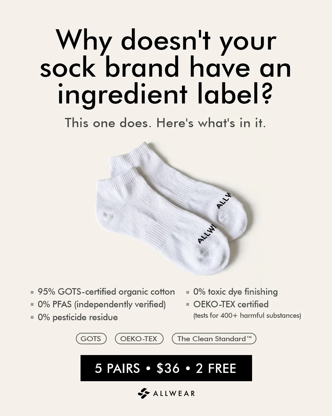 Socks · Static ad, EN